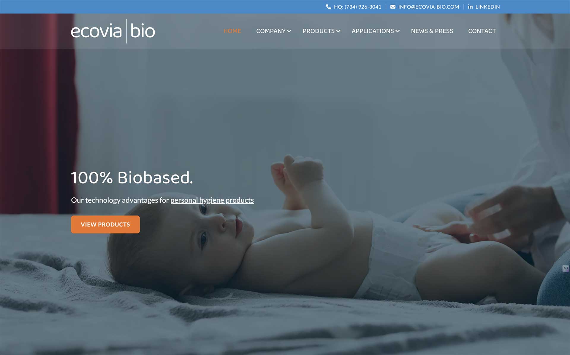 ecovia homepage screenshot