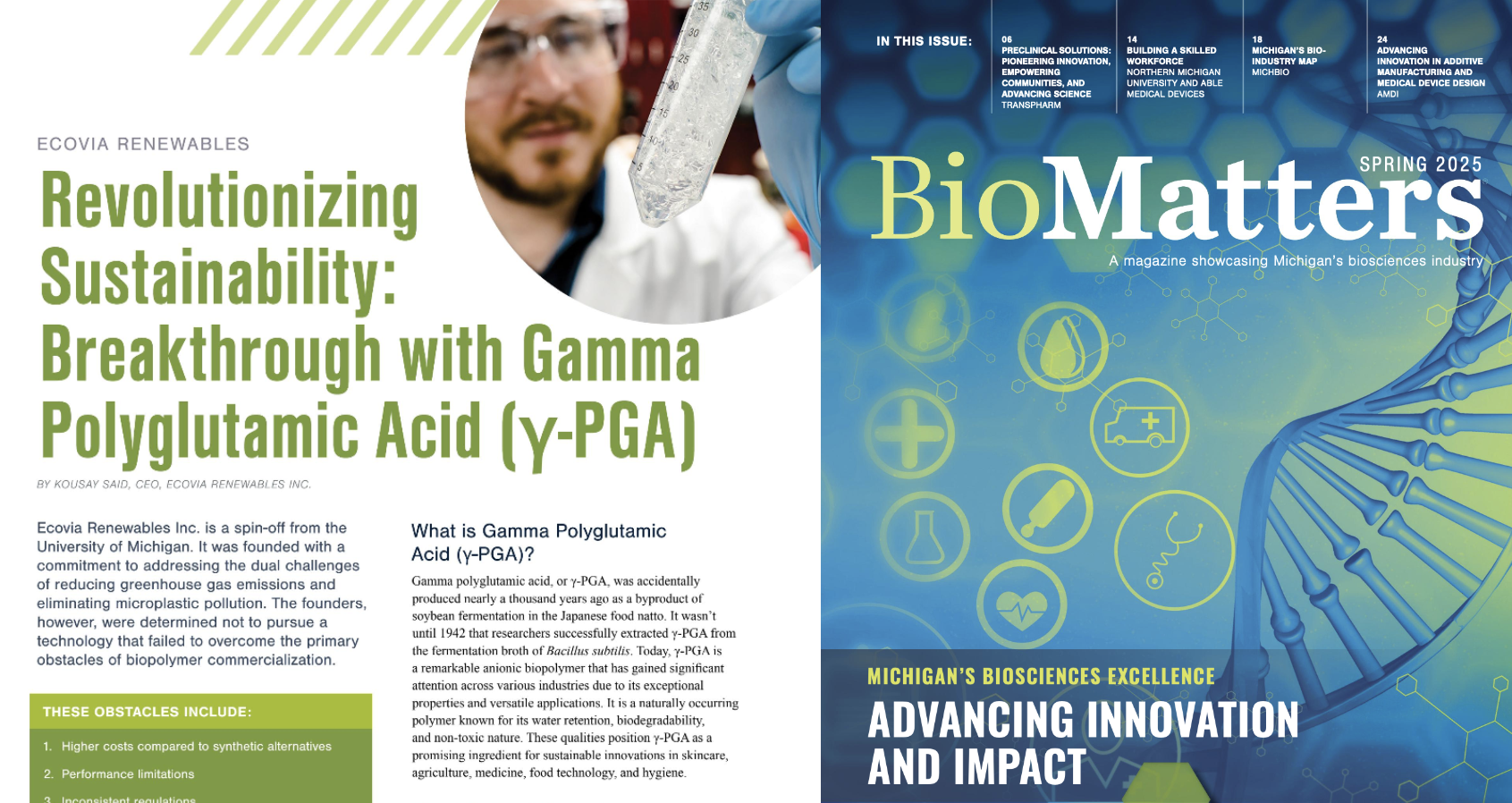 Ecovia Featured in BioMatters Magazine
